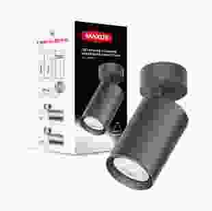 Світильник точковий накладний поворотний без лампи MAXUS Spot Light Base GU10 Black