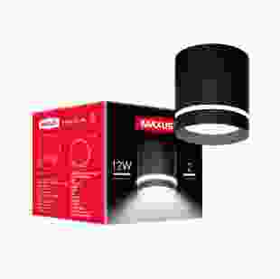 Світильник світлодіодний Maxus Surface Downlight 12W 4100K Black