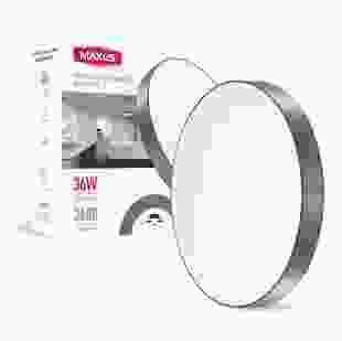 Накладний настінно-стельовий світлодіодний світильник 1-MSP-3641-SLG MAXUS SP Ceiling 36W 4100K Circle Slim Gray