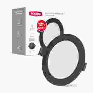 Врізний світлодіодний світильник 1-RDL-1241-IP-BL MAXUS RDL 12W 4100K IP44 Black