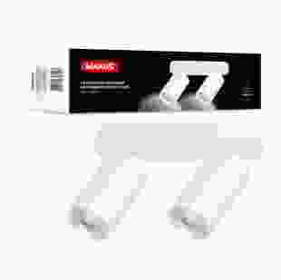 Світильник точковий накладний поворотний без лампи MAXUS Spot Light Base GU10x2 White