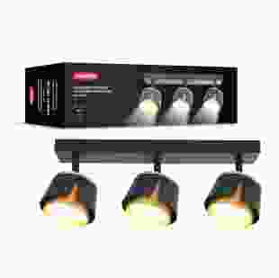 Світильник точковий накладний поворотний без лампи MAXUS Spot Flora Base GX53x3 Black Golden