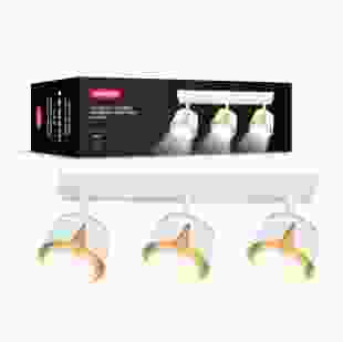 Світильник точковий накладний поворотний без лампи MAXUS Spot Flora Base GX53x3 White Golden