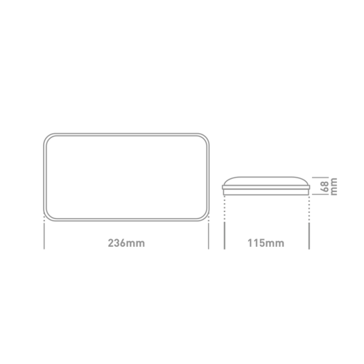 Антивандальный LED-светильник GLOBAL GBH 08 15W 5000K графит (прямоугольник)