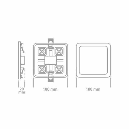 LED-светильник точечный встраиваемый GLOBAL SP adjustable 6W, 4100K (квадрат)