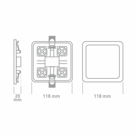 LED-светильник точечный встраиваемый GLOBAL SP adjustable 9W, 3000K (квадрат)