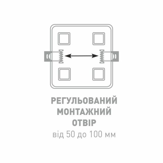 LED-светильник точечный встраиваемый GLOBAL SP adjustable 9W, 3000K (квадрат)