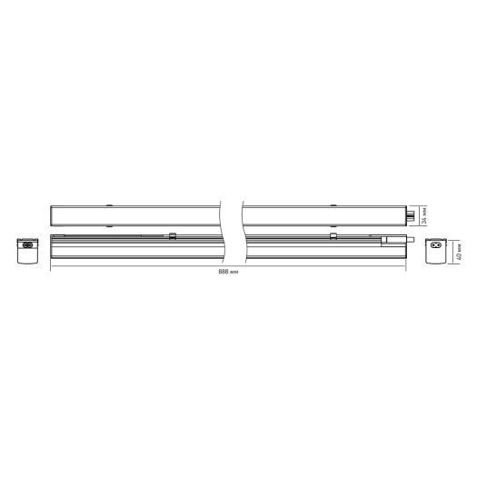 Світильник лінійний світлодіодний Maxus assistance T5 18W 5CCT 900mm White
