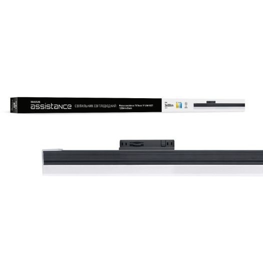 Світильник світлодіодний трековий Maxus assistance T5 Track 1P 24W 5CCT 1200mm Black