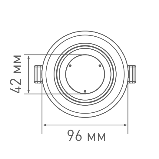 Точечный светодиодный светильник MAXUS 3-step 9W 3000/3500/4100K круглый