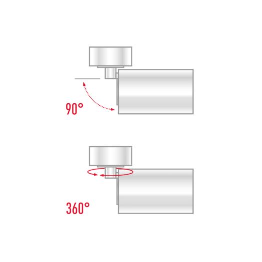 Світильник точковий накладний поворотний без лампи MAXUS Spot Light Base GU10 White