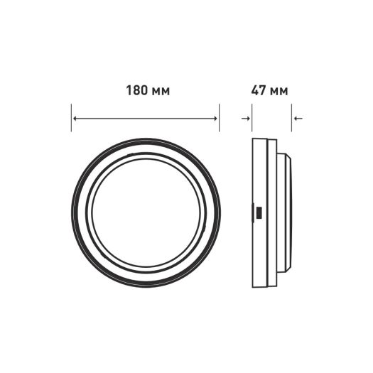 Накладний настінно-стельовий світлодіодний світильник MAXUS MBH 10W 3CCT IP65 WH Circle