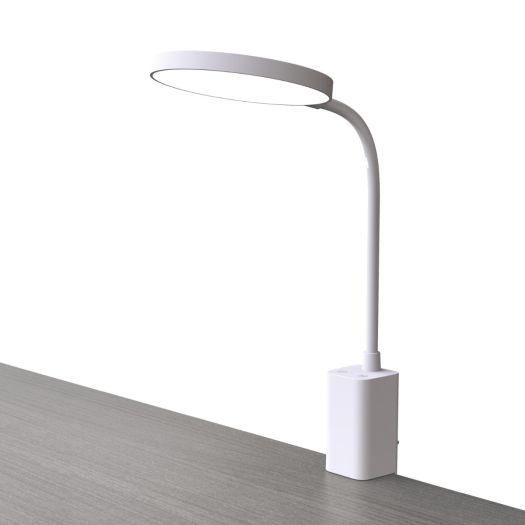 Світлодіодна настільна лампа на кліпсі з акумулятором MAXUS Desk Lamp 10W 3CCT WH CLIP Battery