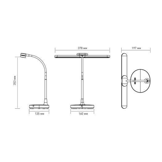 Світлодіодна настільна лампа MAXUS Desk Lamp 10W 3CCT WH Dual Head