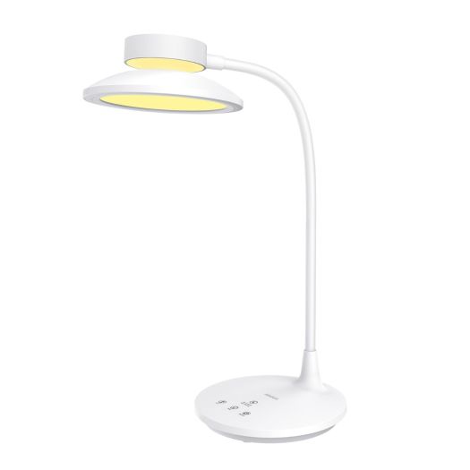Світлодіодна настільна лампа MAXUS Desk Lamp 10W 3CCT WH Battery Nightlight