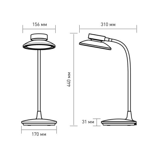 Світлодіодна настільна лампа MAXUS Desk Lamp 10W 3CCT WH Battery Nightlight