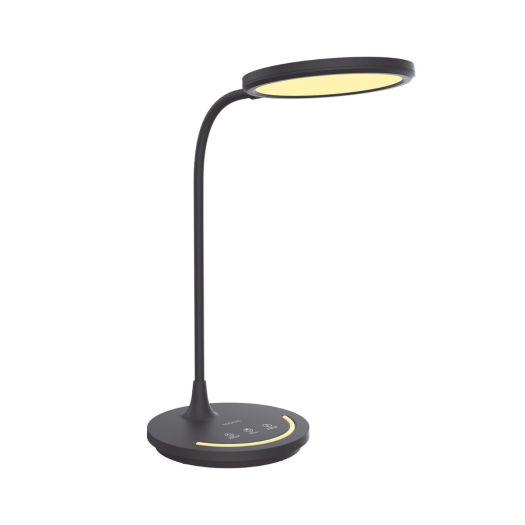 Настільна світлодіодна лампа MAXUS Desk Lamp 12W 3CCT BL Smile Nightlight