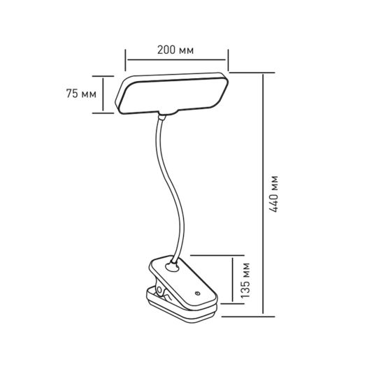 Світлодіодна настільна лампа зі змінним акумулятором MAXUS Desk Lamp 5W 3CCT WH CLIP