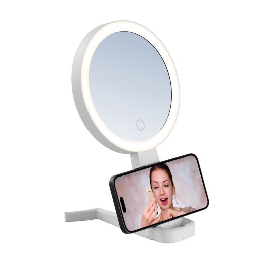 Світлодіодна настільна лампа MAXUS Desk Lamp 5W 3CCT WH Battery Mirror