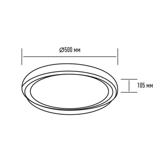 Світильник світлодіодний настінно-стельовий Maxus Functional Ceiling light 75W 3CCT Remote Aura (з пультом дистанційного керування)