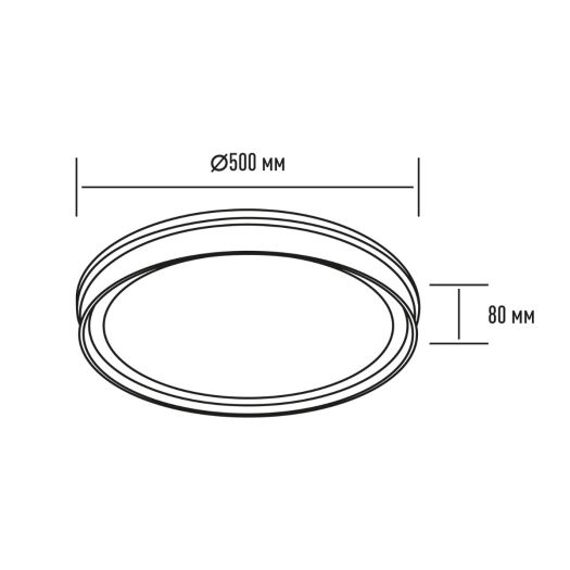 Світильник світлодіодний настінно-стельовий Maxus Functional Ceiling light 75W 3CCT Remote Line (з пультом дистанційного керування)