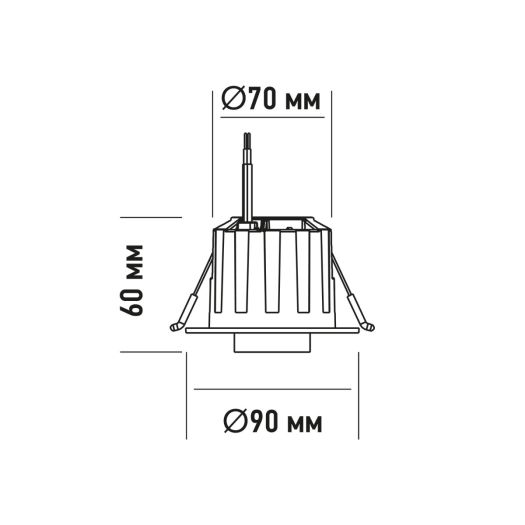 Світлодіодний світильник точковий врізний поворотний Maxus Recessed Track Downlight 6W 3CCT White