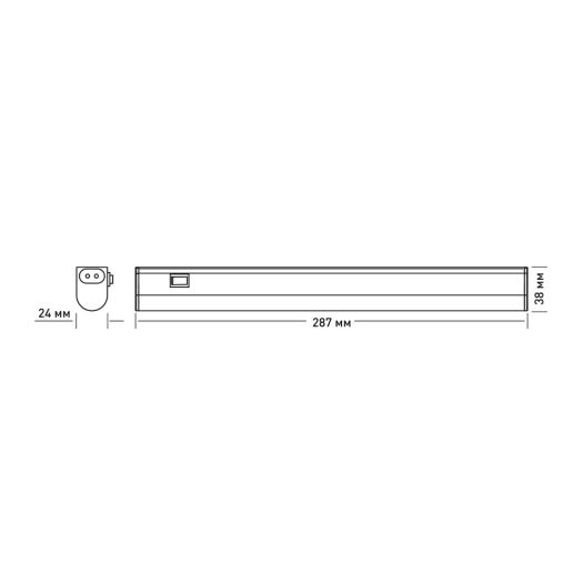 Світильник світлодіодний лінійний Maxus T5 5W 4100K 300mm