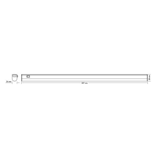 Світильник світлодіодний лінійний Maxus T5 10W 4100K 600mm