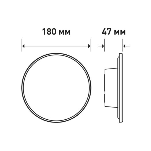 Фасадний світлодіодний світильник MAXUS MWL 12W 3CCT IP65 BL Circle