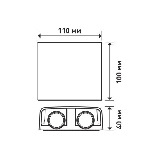 Фасадний світлодіодний світильник MAXUS MWL 4W 3CCT IP65 BL Square