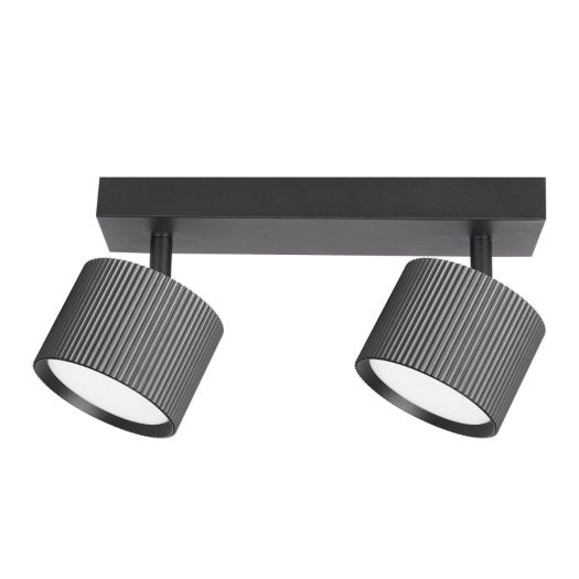 Світильник точковий накладний поворотний без лампи MAXUS Wave Spot Base GX53x2 Black