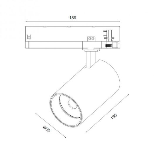 Трековий LED світильник Maxus assistance Track light C 28W 90CRI 4000K 24DEG 3-Phase Black