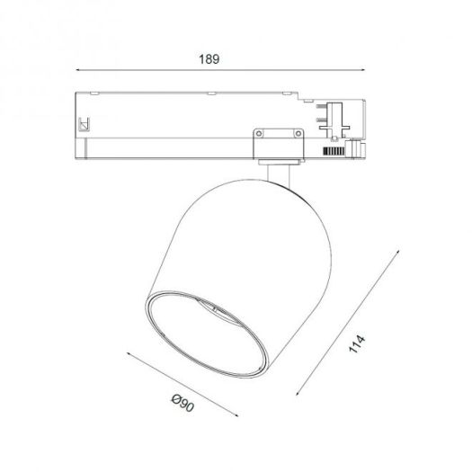 Трековий LED світильник Maxus assistance Track light Tulip 28W 90CRI 4000K 24DEG 3-Phase Black