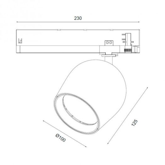 Трековий LED світильник Maxus assistance Track light Tulip 36W 90CRI 4000K 24DEG 3-Phase Black