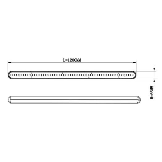 Лінійний аварійний світильник Maxus assistance LINE BASIC PL 1200 mm 36W 5000K IP65 Gray Emergency 3 in1
