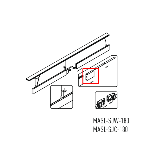 З'єднувач Maxus assistance Line Slim Straight Jointer Ceiling BA180