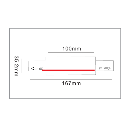 Конектор Maxus assistance Track Accessories Straight Connector 3Phase Black