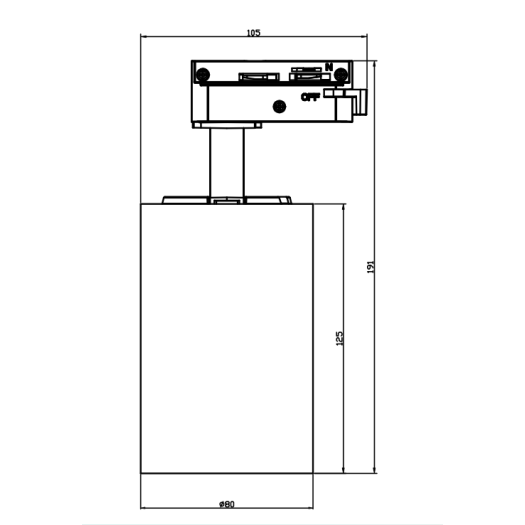 Трековий світильник Maxus assistance Track light C 20W 4000K 36DEG 1-Phase Black