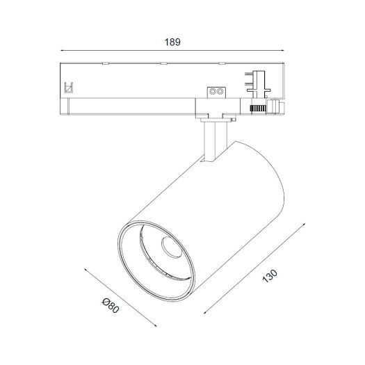 Трековий світильник Maxus assistance Track light C 28W 90CRI 4000K 24DEG 3-Phase Black