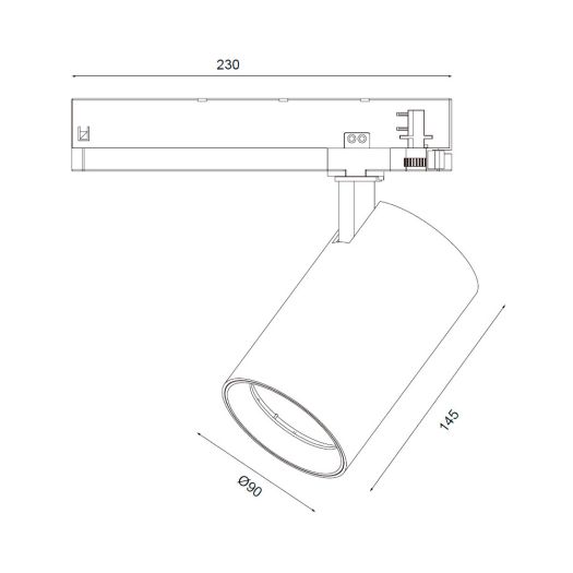 Трековий світильник Maxus assistance Track light C 36W 90CRI 4000K 38DEG 3-Phase White