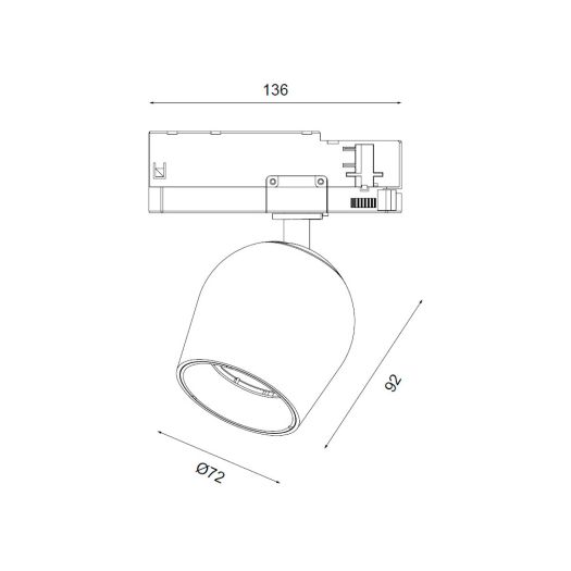 Трековий світильник Maxus assistance Track light Tulip 20W 90CRI 4000K 38DEG 3-Phase White