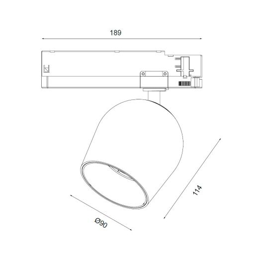 Трековий світильник Maxus assistance Track light Tulip 28W 90CRI 4000K 38DEG 3-Phase White