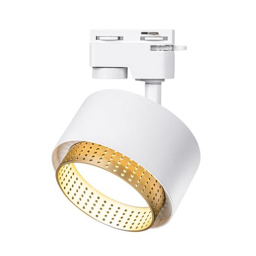Світильник трековий поворотний без лампи MAXUS Track Design Base GX53 White Golden
